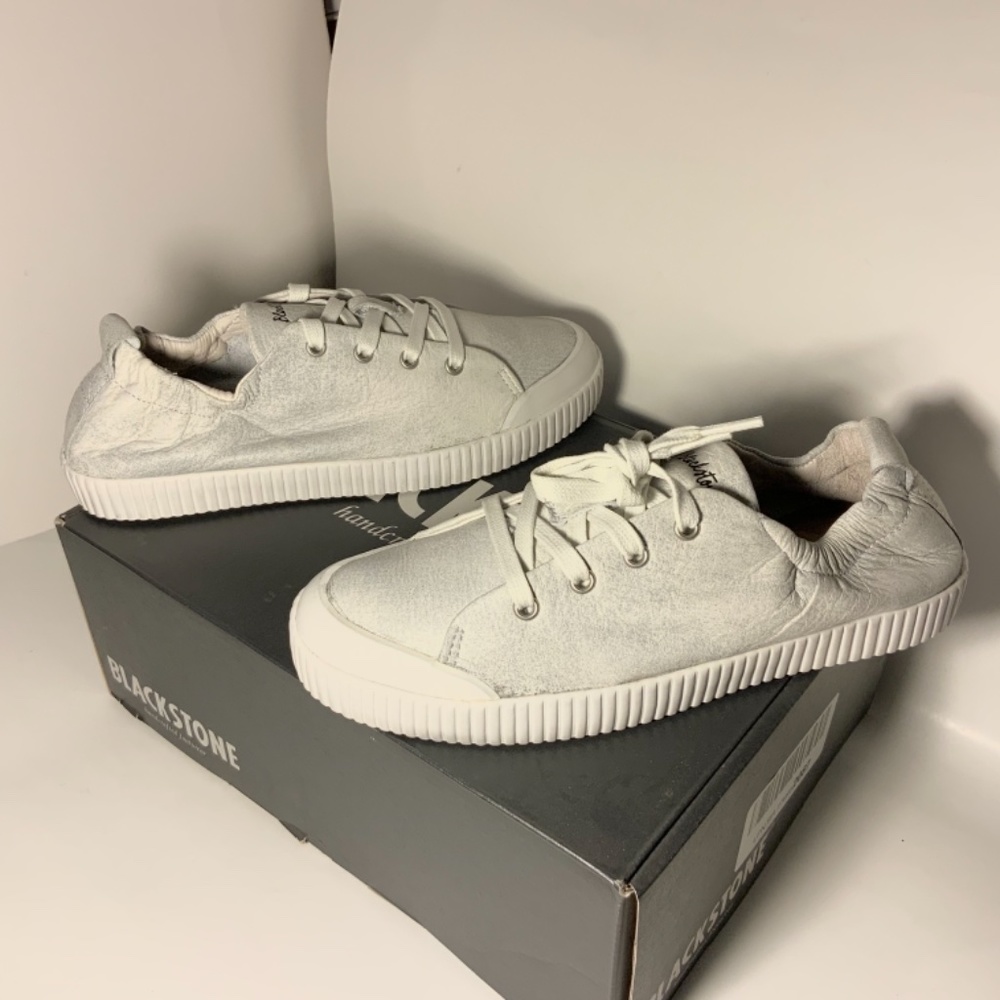 BLACKSTONE RL78 Leather White Metallic Low Sneaker - Picture 10 of 16